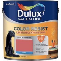 Dulux Valentine Peinture acrylique Color Resist Rouge éternel Mat 2,5 L