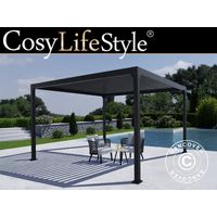 Bioklimatischer Pergola-Pavillon Monterey S2, 4x4m, Schwarz - Dancover