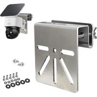 Support de fixation en acier inoxydable pour caméra de sécurité solaire Eufy Security SoloCam S340, vis antirouille, installation sans perçage, compatible avec les caméras IP PTZ. Visitez la boutique