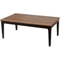 Tavolino salotto divano soggiorno HHG-648 46x120x70cm laminato HPL legno scuro effetto palissandro