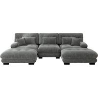 CAIziCanapé d'angle modulaire de luxe - Canapé nuage extra large en forme de U