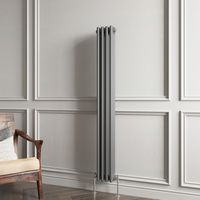 Traditional 3 Column Anthracite Grey Radiator (1500mm H × 200mm W) – 2907 BTU / 852W – Cast Iron Style