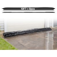 VEVOR Flood Barrier, 8 Pack, 3050 x 210 mm Flood Bags Activated by Water, Water Absorbent Barrier, Sandless Sandbags Blockage, Flooding Prevention Bags for Home, Doorway, Basement, Garage