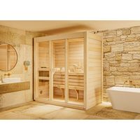 Sauna intérieur FinnTherm Kuuma M Naturel , 42 mm Épaisseur de paroi 199 x 111 cm
