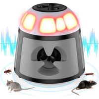Ultrasonic Mouse and Rat Repeller, 360° Ultrasonic Mouse Repellent Anti Mouse with LED Light Ultrasonic Device for Rodent Pests Plug
