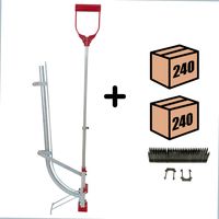 Agrafeuse électroportative pour tubes PER – Alimentation électrique – Longueur d'agrafes 40/60 mm – Fixation pour plancher chauffant – Hora