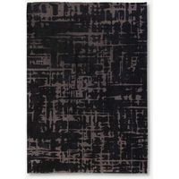 BAOBAB DESIGN - TAPPETO STRUTTURATO EFFETTO VELLUTO - Prodotto in Belgio - Tessuto piatto jacquard meccanico - Rifinito a mano - Antiscivolo naturale - 100% poliestere - Acqua nera - 80 x 150 CM