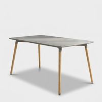 Mesa de comedor fija moderna de ABS y madera Lione