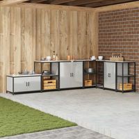 vidaXL Étagère de Cuisine HATTEM Argenté 60 x 50 x 92 cm Acier