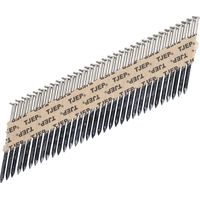 Clous en bande 1200 pièces 34° 3.1 x 63 Crantés inox A4 tête ronde plate – Pour cloueurs pneumatiques et à gaz – Livrés sans gaz – Tjep