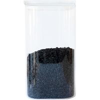 Pebbly Square 1400ml Glass Food Container With Glass Lid
