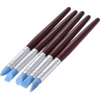 5pcs Rubber Tip Paint Brushes Clay Tools for Sculpture Pottery Color Shaping Blending Drawing Modeli