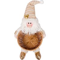 BUNTHAUS PA Aiperq 2pcs Christmas Candy Storage Basket Santa Claus Snowman Candy Basket Christmas Sugar Container Children's Holiday Table Decoration Gift