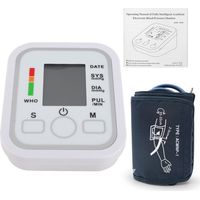 Decdeal Misuratore di pressione arteriosa Display LCD Monitor portatile con fascia da braccio con misurazione precisa con funzione di impostazione dell'ora