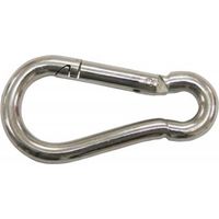 Mousqueton en acier zingué blanc - Diamètre : 8mm