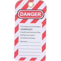 Kit de 20 étiquettes de consignation/déconsignation en PVC réutilisables, panneaux de signalisation de sécurité rouge