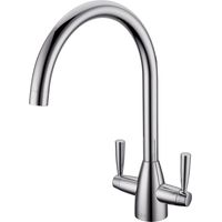 Scott & James - Danti Dual Handle Kitchen Mixer Tap - Brushed Steel - Brushed Steel