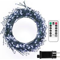 Guirlande lumineuse LED d'intérieur de 3 m avec 100 LED, guirlande lumineuse à brancher en fil de cuivre, 8 modes avec télécommande, idéale pour chambre, mariage, anniversaire,sapin de Noël.
