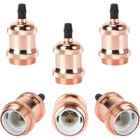 6Pcs E27 Vintage Porta Lampada Edison Retrò Lampada Base Camera da Letto Soggiorno D'oro Rosa