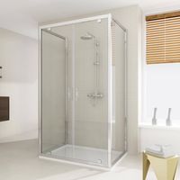 Box Doccia 3 Lati 2 Ante Battenti In Cristallo H198 Fosterberg Aalborg Trio 70x130xH198 cm