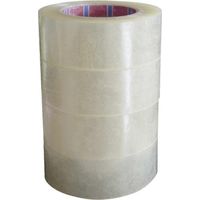 rouleaux de ruban adhésif transparent pour emballage et expédition, assurant une fermeture adhésive forte et sécurisée de vos cartons, 45 mm x 50 m (beige transparent)-4pcs