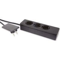 EVOLINE PLUG avec multiprise à 3 ports, noir