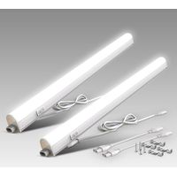 B.K.Licht lot de 2 réglettes LED pour cuisine et atelier, platine LED 8W, longueur 573 mm, 700 Lm, lumière blanche neutre 4000K