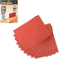 Set mit 10 TOLSEN-Schleifpapierblättern, 230 mm x 280 mm, Siliziumkarbid