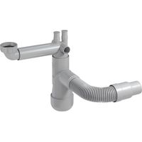 PREVEX Flexloc Universal-Platzspar-Siphon für Küchenspüle, flexibles Ablaufrohr aus recyceltem Kunststoff PREVEX Flexloc Universal-Platzspar-Siphon für Küchenspüle, flexibles Ablaufrohr aus recycelt