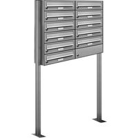 11er Edelstahl Stand Briefkasten Anlage Freistehend