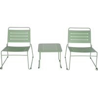 Salon de jardin 2 personnes en métal - Vert - Solena