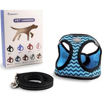 Arnés para Perros Pequeños y Medianos con Correa de 1.4m Antitirones Reflectante Talla M Glückpet