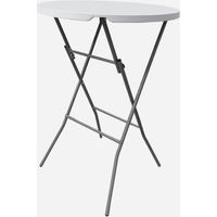 Werka Pro – Table mange debout pliante Ø80 cm – Hauteur 110 cm – Plateau en polyéthylène – Structure en acier – Pour 3 personnes – Rangement facile