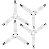 Lot de 4 draps-housses triangulaires élastiques avec sangles réglables pour literie, couvre-matelas et canapé