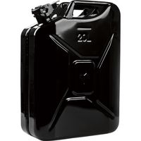 Kraftstoffkanister 20l Schwarz RAL 9005 Stahlblech 0,9mm L345xB165xH470mm VALPRO