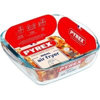 Platte Heißluftfritteuse - PYREX - 1450141 - Quadratisch - Aus Borosilikatglas - 20 x 17 cm