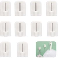 10 ganci autoadesivi, ganci adesivi, portacanne, ganci autoadesivi per aste per tende senza foratura