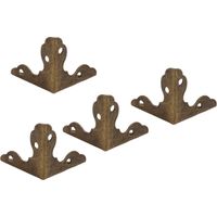 20 Pièces Cornières en Fer Forgé Antique, Protections d'Angle Décoratives pour Meubles en Bois et Caisses