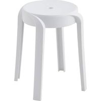 Home Deluxe Taburete NIVO - Blanco, set de 2 Apilable