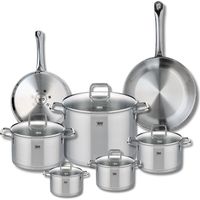 Ensemble de 2 Poêles de cuisson 24 et 28 cm et 5 faitouts 12, 14, 16, 20 et 26 cm Elo Profi Citrin