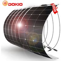 6x 100W Solarpanel 12v Flexibles Monokristallines Solarmodul für Haus/Wohnwagen/Van/Boot/Batterie/Garten