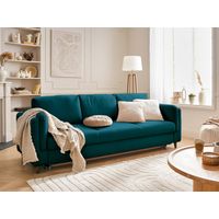 Brooke – 3-sitzer sofa – mit schlaffunktion – aus samt - entenblau