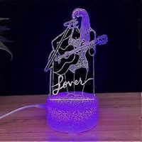 Lampe de bureau veilleuse LED 3D Taylor Swift, 7 couleurs changeantes avec commande tactile, décoration pour la maison ou la table - NMAOV( A)