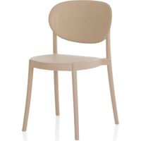 "Set 4 sedie da esterno MILA in polipropilene beige"