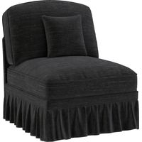 Canapé Windsor sans accoudoir Chenille 1 coussin Noir 78.00 x 83.50 x 93.00 cm ZIPSOFA Canapé