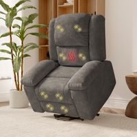 BLANKETSWARM - Fauteuil releveur électrique massant, fauteuil massant relaxation - 8 points massage - chauffage lombaire - Inclinaison jusqu'à 160° - repose-pieds - poches - port usb - tissu technolog