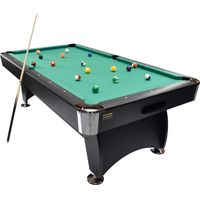 NORTH Gardone Table de billard Noir/Vert 8FT + Tennis de Table
