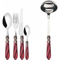 ALADDIN Ghiera Argento Anticato, Posate Set 49 Pz, Scatola
