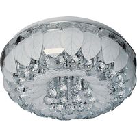 Plafoniera gloria 12xe14+86x0,2w led+15x0,06w led h.38xd.60cm cromo