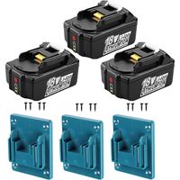 3X Batterie pour Makita 18V BL1850B BL1860B BL1840 BL1830 BL1815 LXT DMR107 DMR108
avec LED remplacement+ Cadeau : Pendentif d'outil
